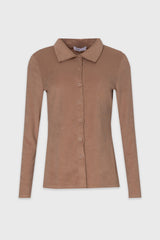 Tan Terry Polo Shirt