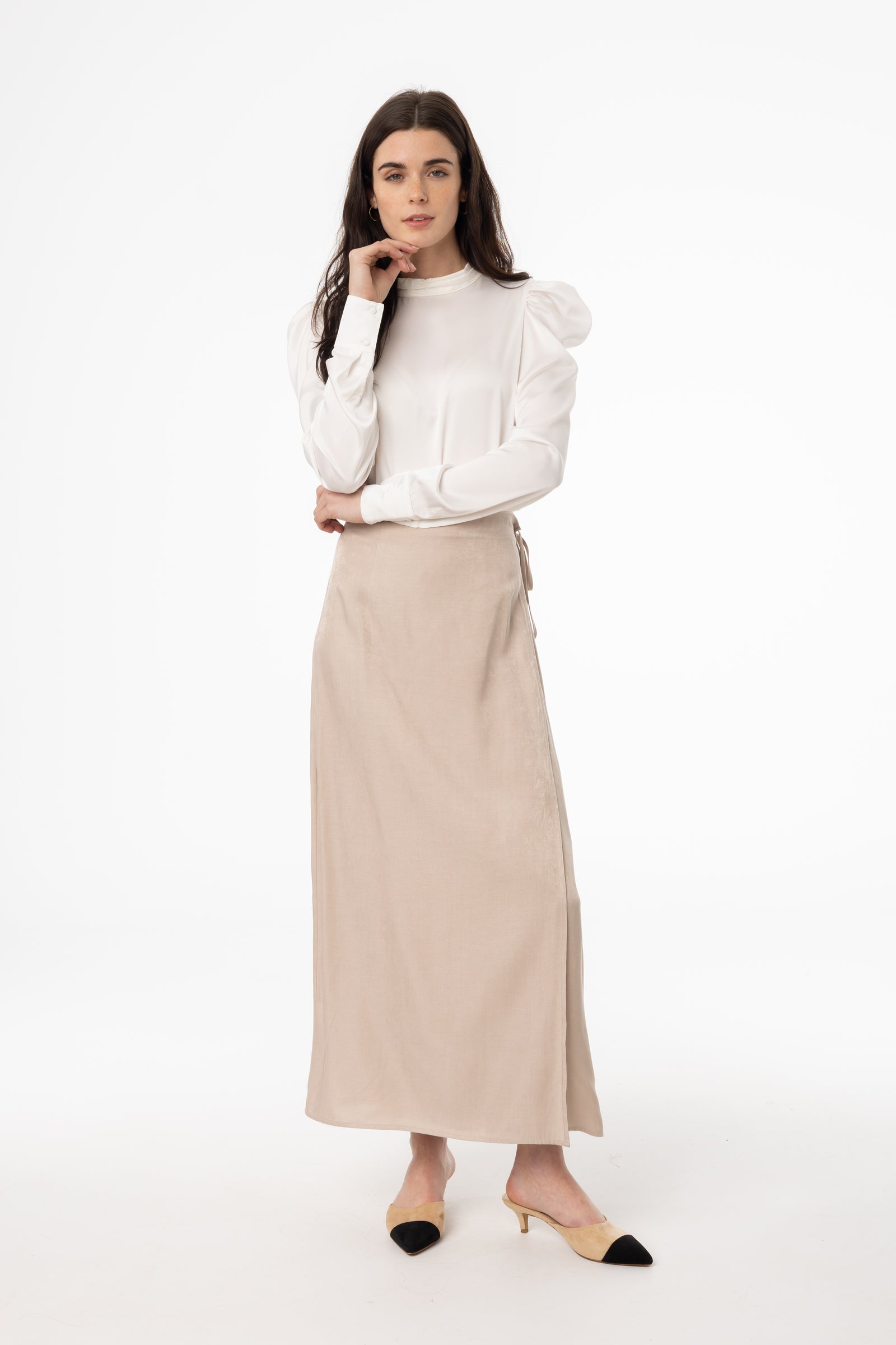 Tan Wrap Skirt – BLANK