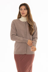 Taupe Chunky Knit Cardigan