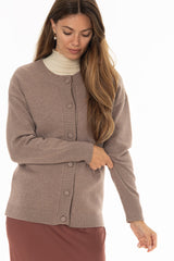 Taupe Chunky Knit Cardigan