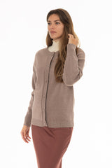 Taupe Chunky Knit Cardigan