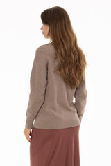 Taupe Chunky Knit Cardigan