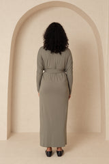 Sage Tie Wrap Maxi