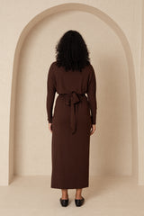 Brown Tie Wrap Maxi