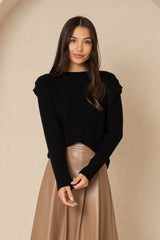 Black Tri Knit Sweater