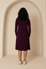 Plum Turtleneck Dress