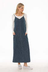 Vintage Blue Cargo Denim Maxi Jumper