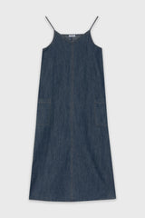 Vintage Blue Cargo Denim Maxi Jumper