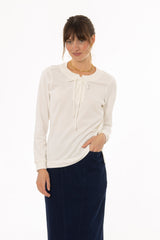 White Classic Crew Tie T-Shirt