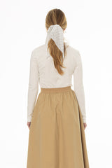 White Crossover Neck T-Shirt