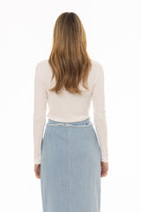 White Drawstring Polo T-Shirt