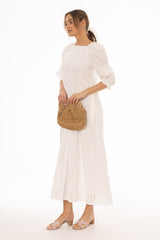 White Eyelet Maxi Dress