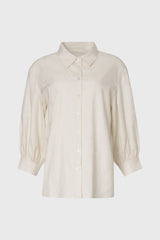 White Paisley 3/4 Sleeve Blouse