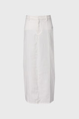 White Pencil Denim Skirt