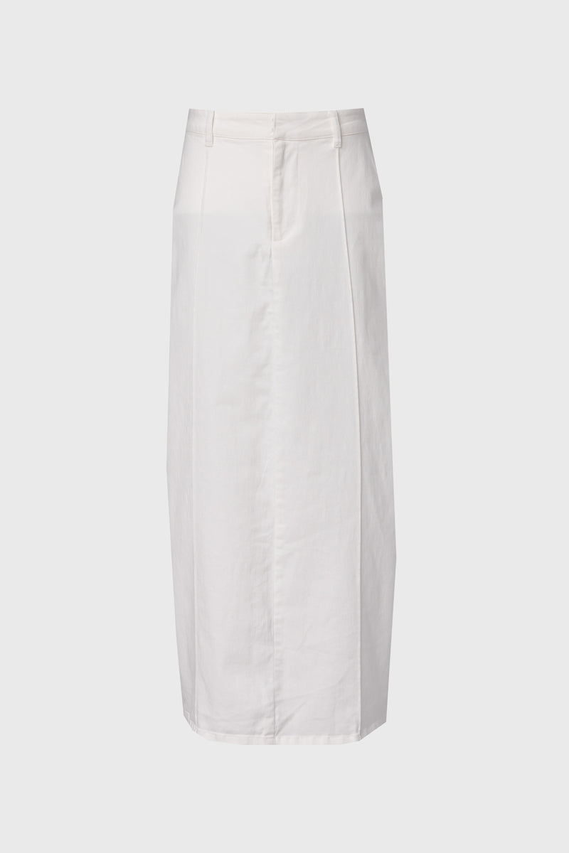 White Pencil Denim Skirt