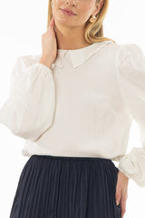 White Peter Pan Collar Blouse