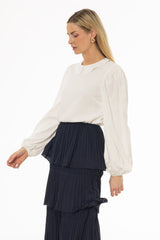 White Peter Pan Collar Blouse