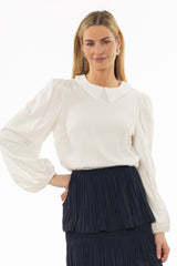 White Peter Pan Collar Blouse