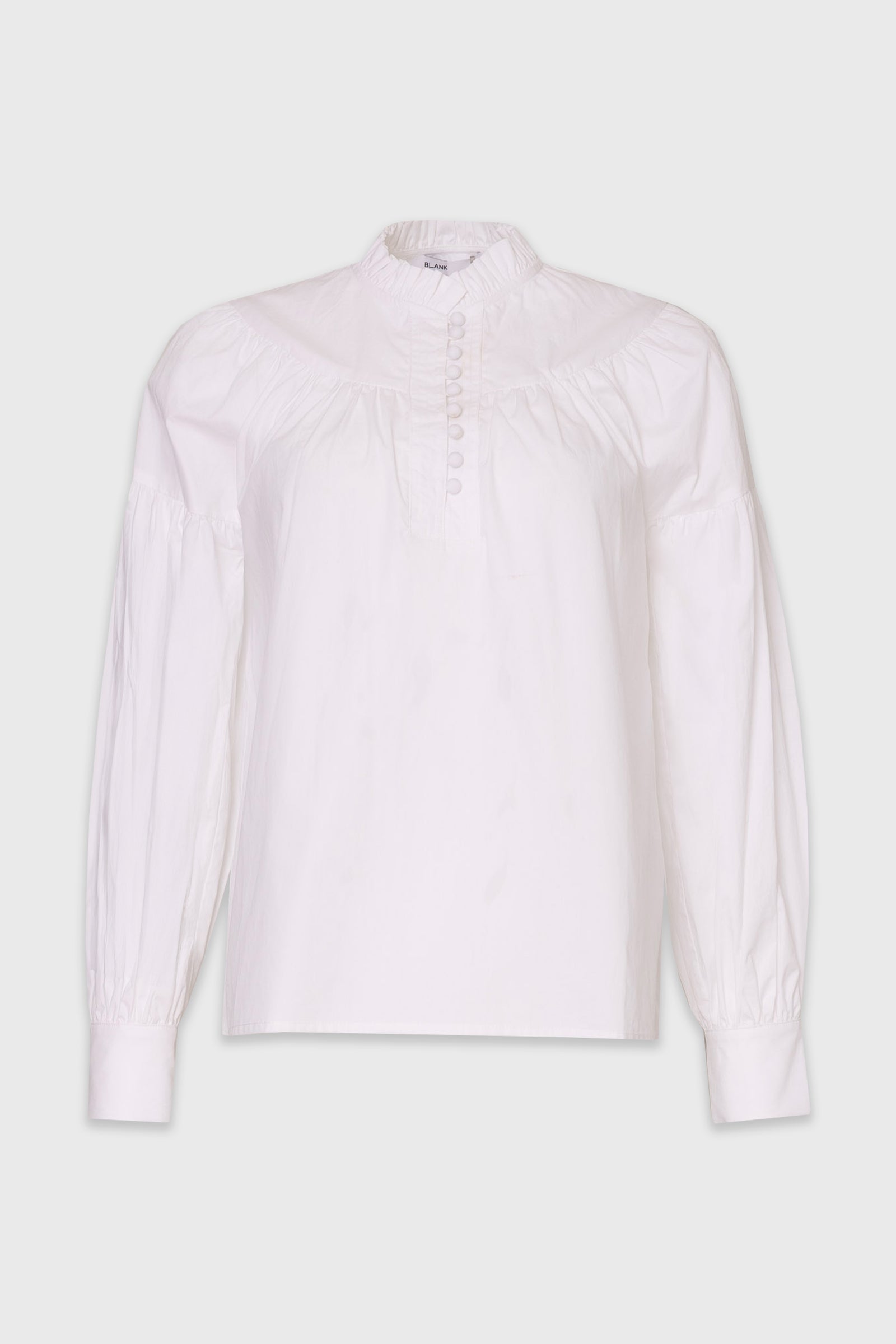 White Pintuck Ruffle Blouse – BLANK