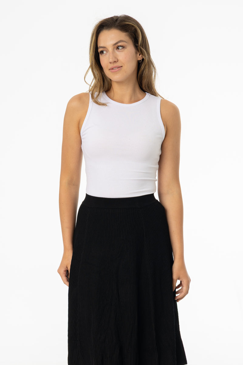 White Ribbed Tank Top BLANK White Ribbed Tank Top BLANK
