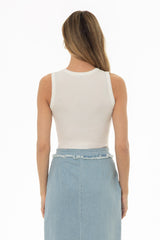 White Ribbed Tank Top 2.0