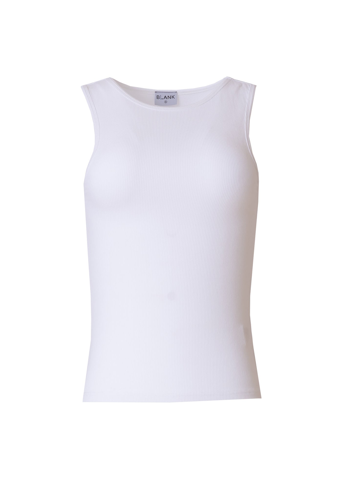 White Ribbed Tank Top – BLANK
