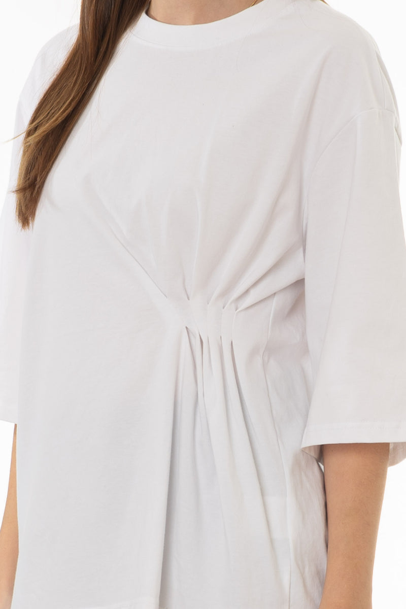 dress white t shirt White Side Cinched T-Shirt – BLANK