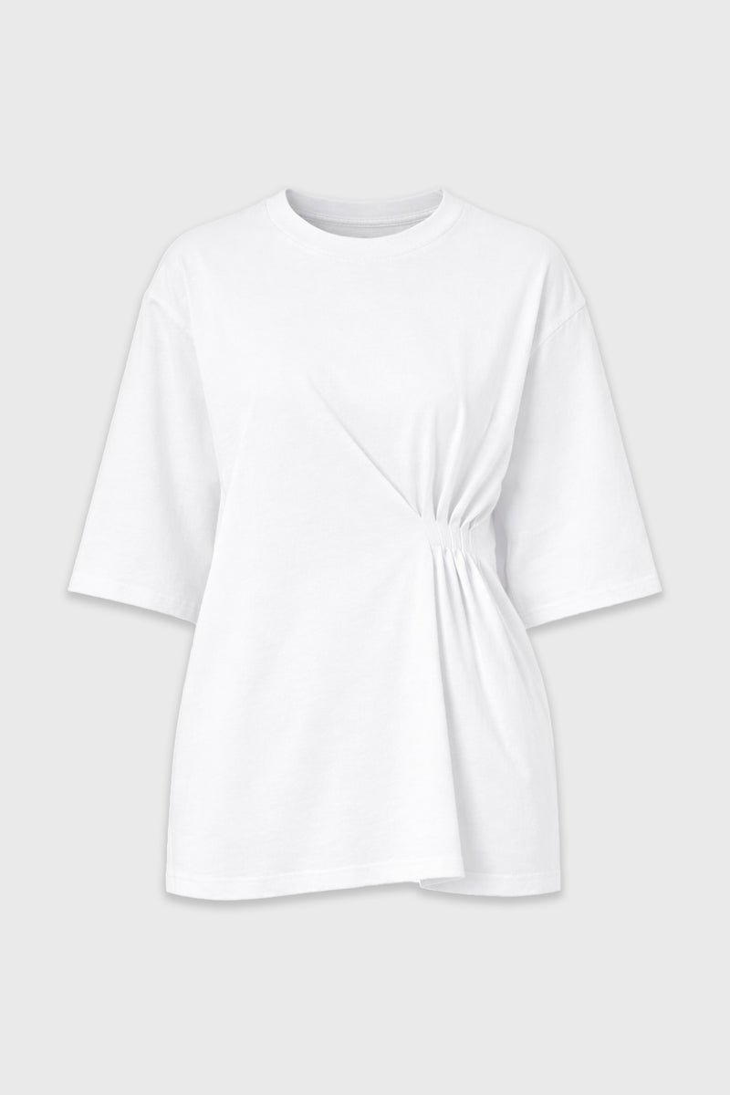 dress white t shirt White Side Cinched T-Shirt – BLANK