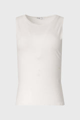 White Solid Tank Top