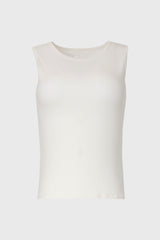 White Solid Tank Top