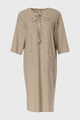 White Striped Terry Dress