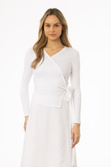 White Wrap Tee