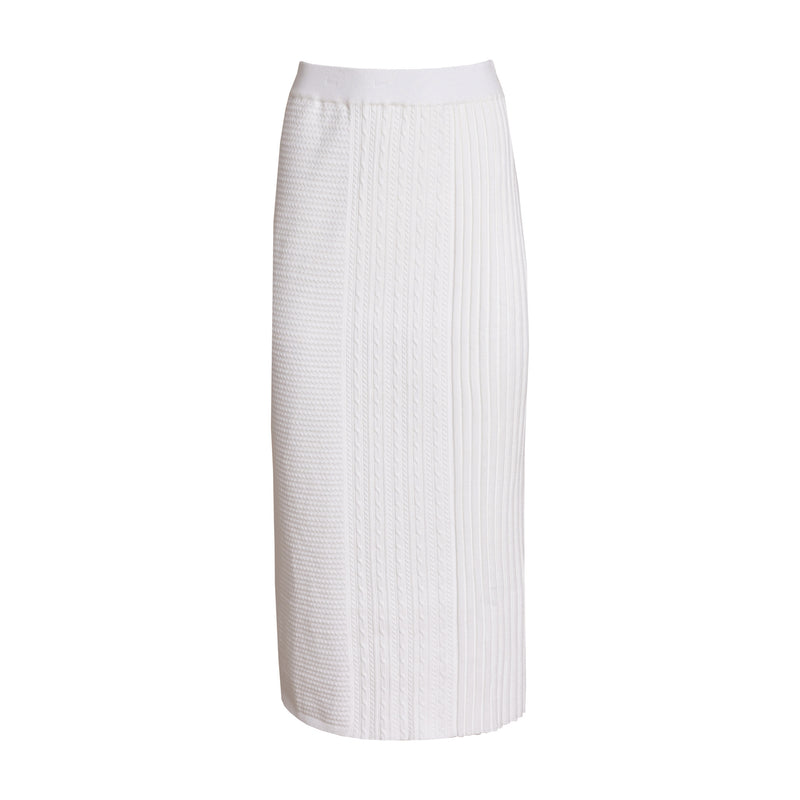 Winter White Tri Knit Skirt