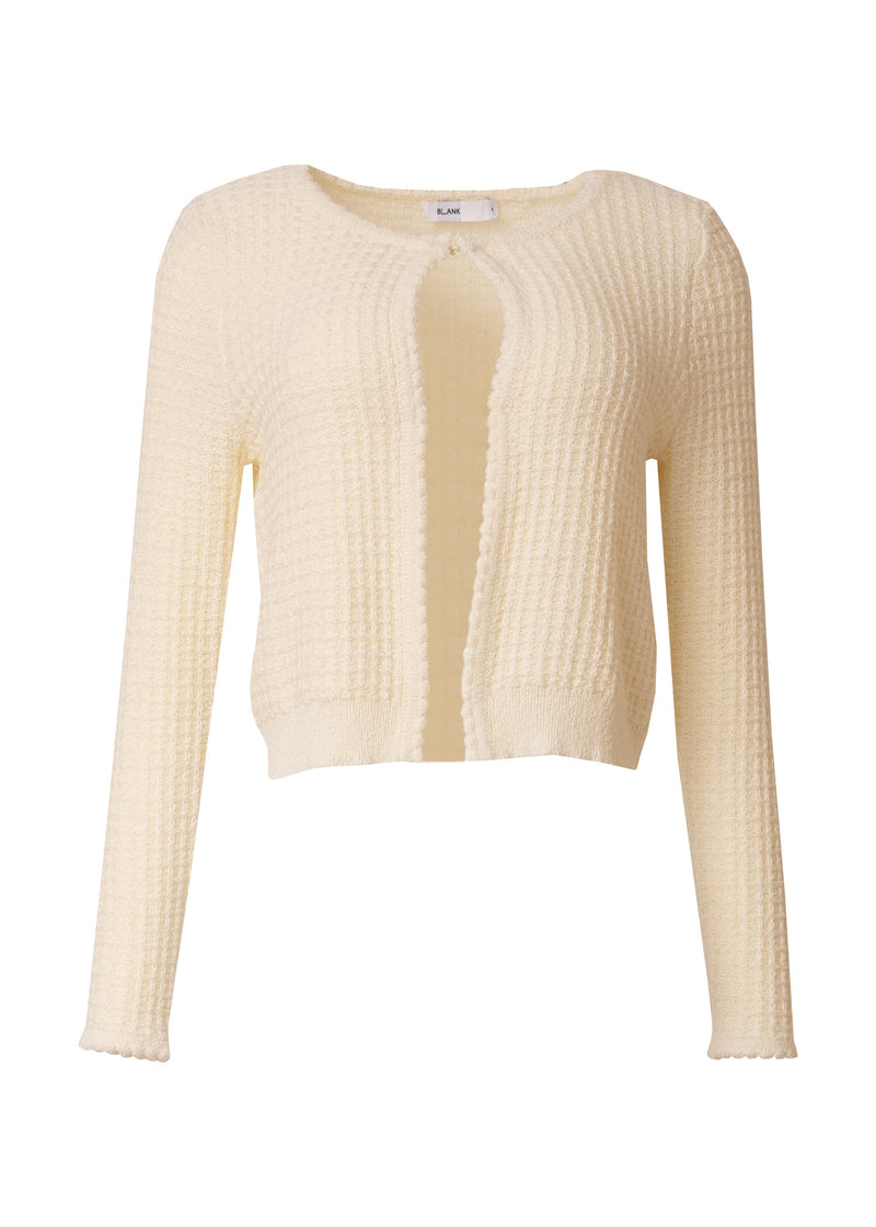 Winter White Waffle Knit Cardi