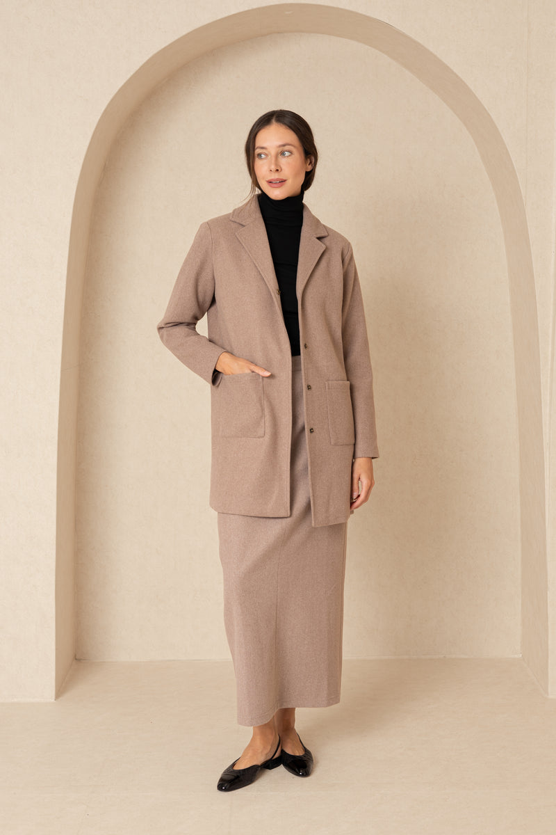 Taupe Wool Coat