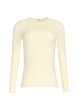 Yellow Basic Long Sleeve Round Neck T-Shirt