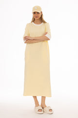Yellow Contrast T-Shirt Dress