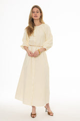 Buttercream Embroidered Maxi Dress