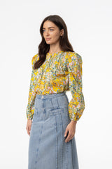 Yellow Floral Printed Blouse