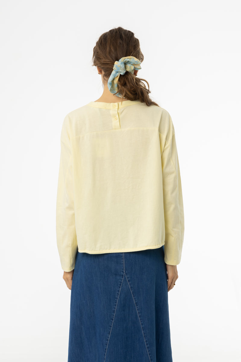 Yellow High Low Drawstring Tee