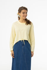 Yellow High Low Drawstring Tee