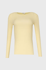 Yellow Long Sleeve Ribbed T-Shirt