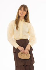 Yellow Organza Cotton Blouse