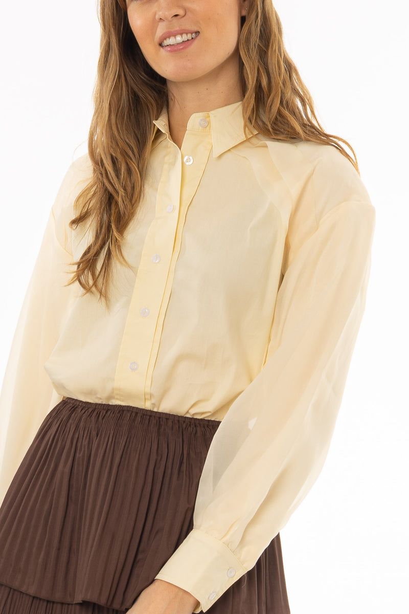 Yellow Organza Cotton Blouse – BLANK