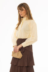Yellow Organza Cotton Blouse