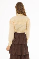 Yellow Organza Cotton Blouse