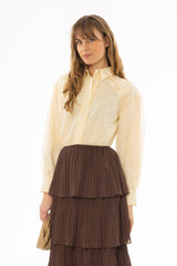 Yellow Organza Cotton Blouse