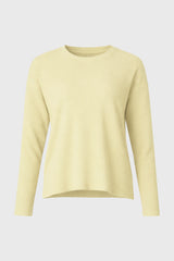 Yellow Ribbed Dolman Sleeve T-Shirt