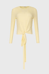 Yellow Ribbed Tie T-Shirt