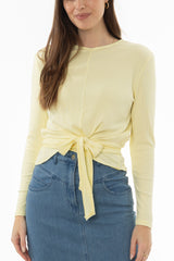 Yellow Ribbed Tie T-Shirt
